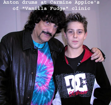 Anton Olivero with Carmine Appice (Vanilla Fudge )
